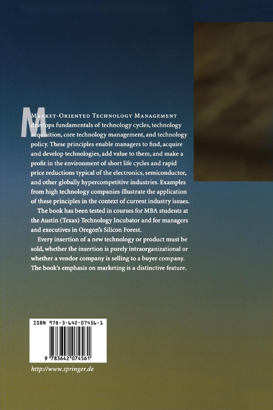 Rückseitencover Market-Oriented Technology Management