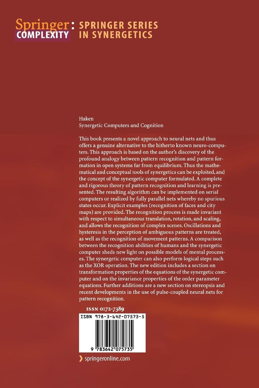 Rückseitencover Synergetic Computers and Cognition