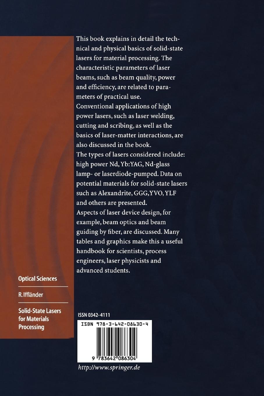 Rückseitencover Solid-State Lasers for Materials Processing