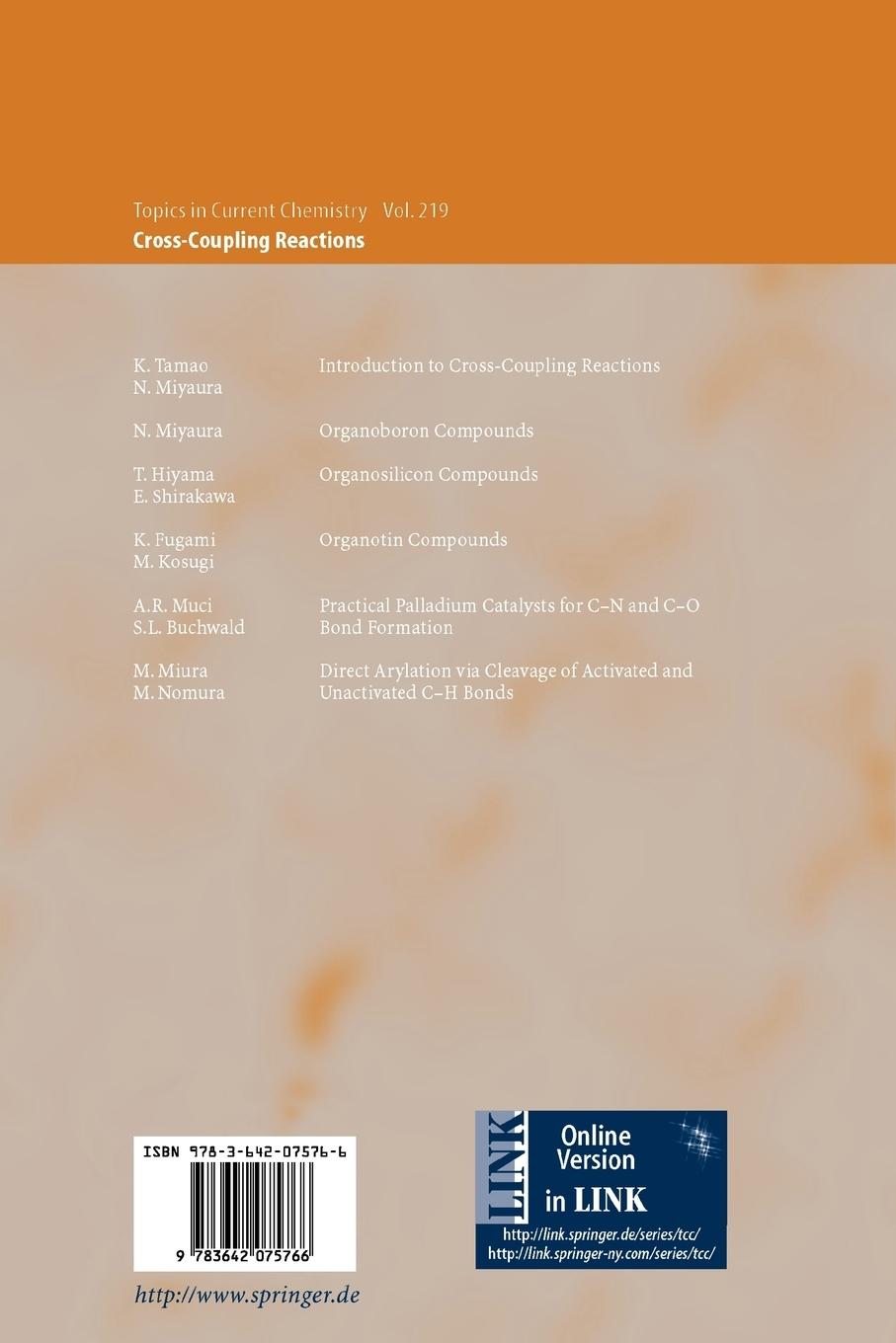 Rückseitencover Cross-Coupling Reactions