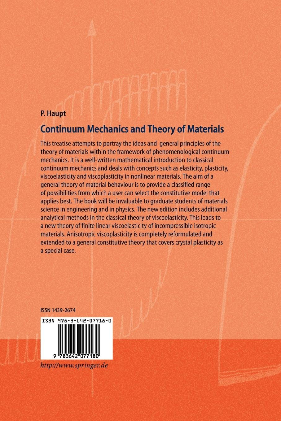 Rückseitencover Continuum Mechanics and Theory of Materials
