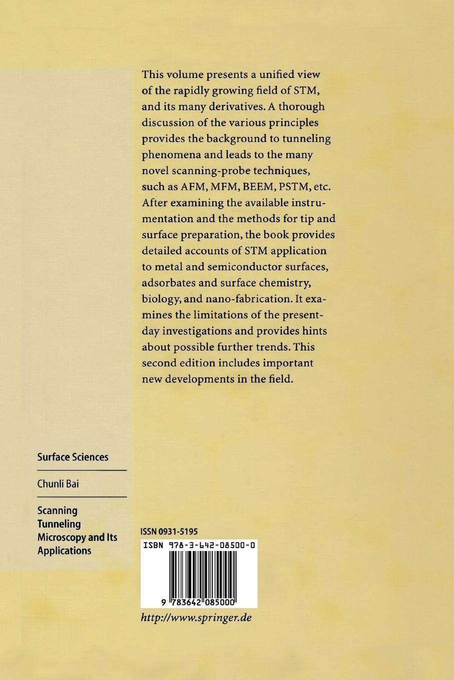 Rückseitencover Scanning Tunneling Microscopy and Its Application