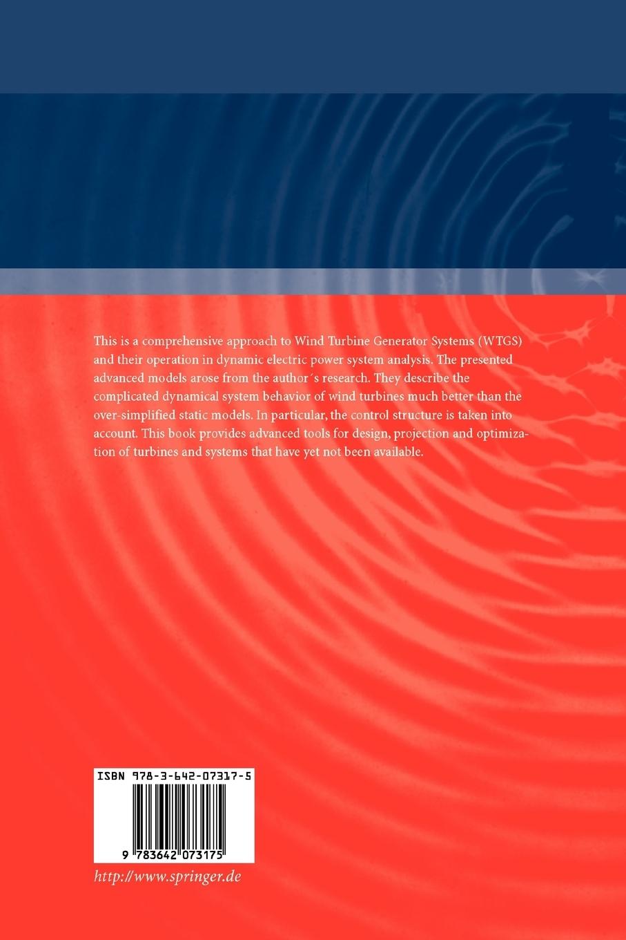 Rückseitencover Wind Turbine Operation in Electric Power Systems