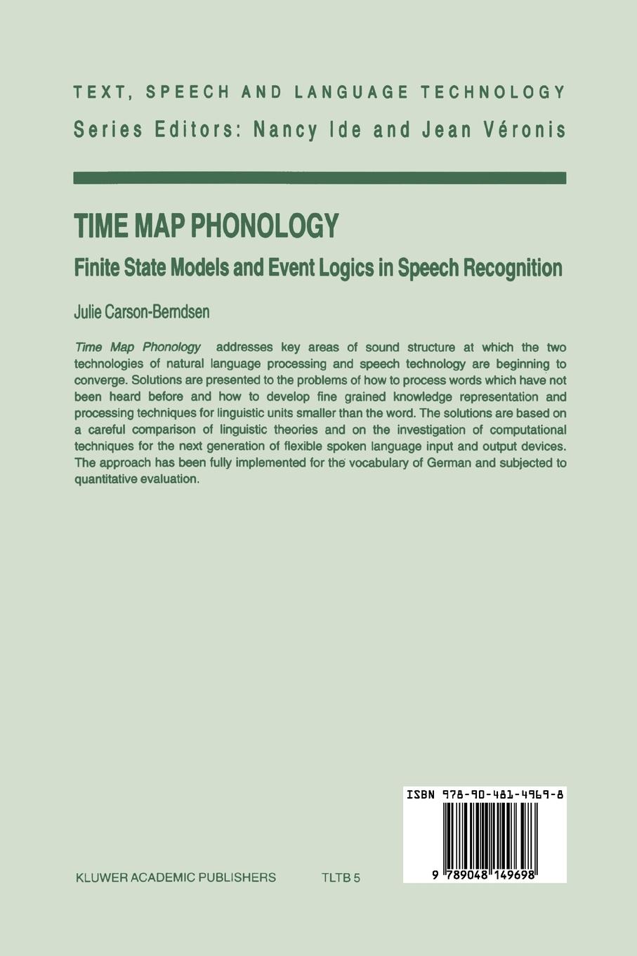 Rückseitencover Time Map Phonology
