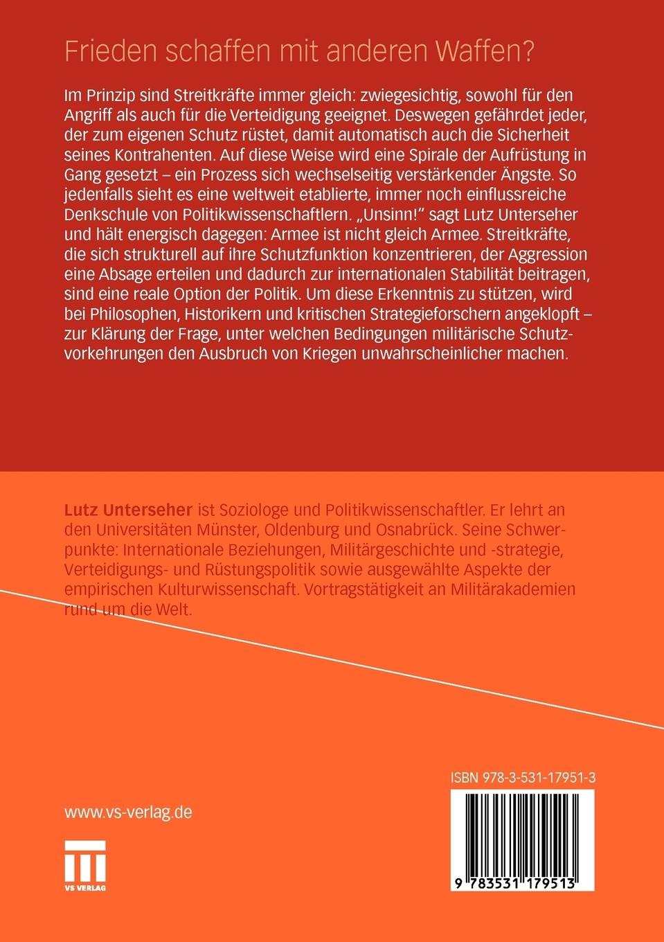 Rückseitencover Frieden schaffen mit anderen Waffen?