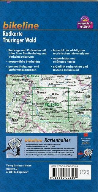 Beispielinhalt (Bild) Bikeline Radkarte Deutschland Thüringer Wald 1 : 75 000