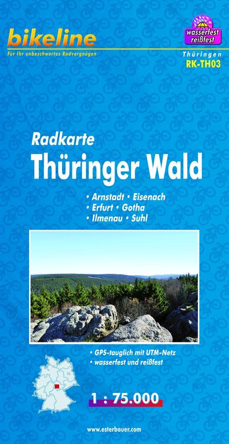 Vorderes Coverbild Bikeline Radkarte Deutschland Thüringer Wald 1 : 75 000