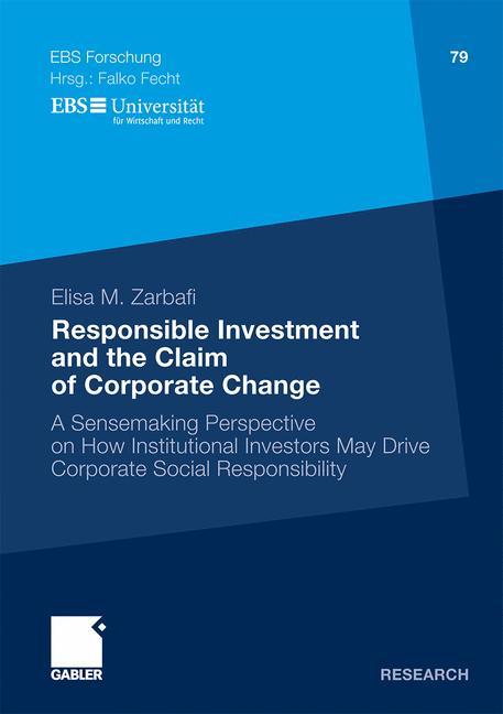 Vorderes Coverbild Responsible Investment and the Claim of Corporate Change