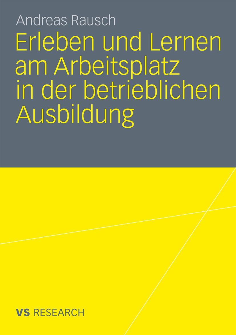 Vorderes Coverbild Erleben und Lernen am Arbeitsplatz in der betrieblichen Ausbildung