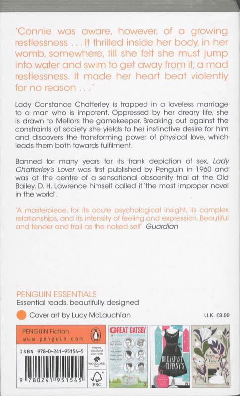 Rückseitencover Lady Chatterley's Lover