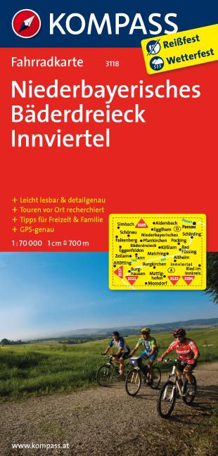 Vorderes Coverbild Niederbayerisches Bäderdreieck - Innviertel 1 : 70 000
