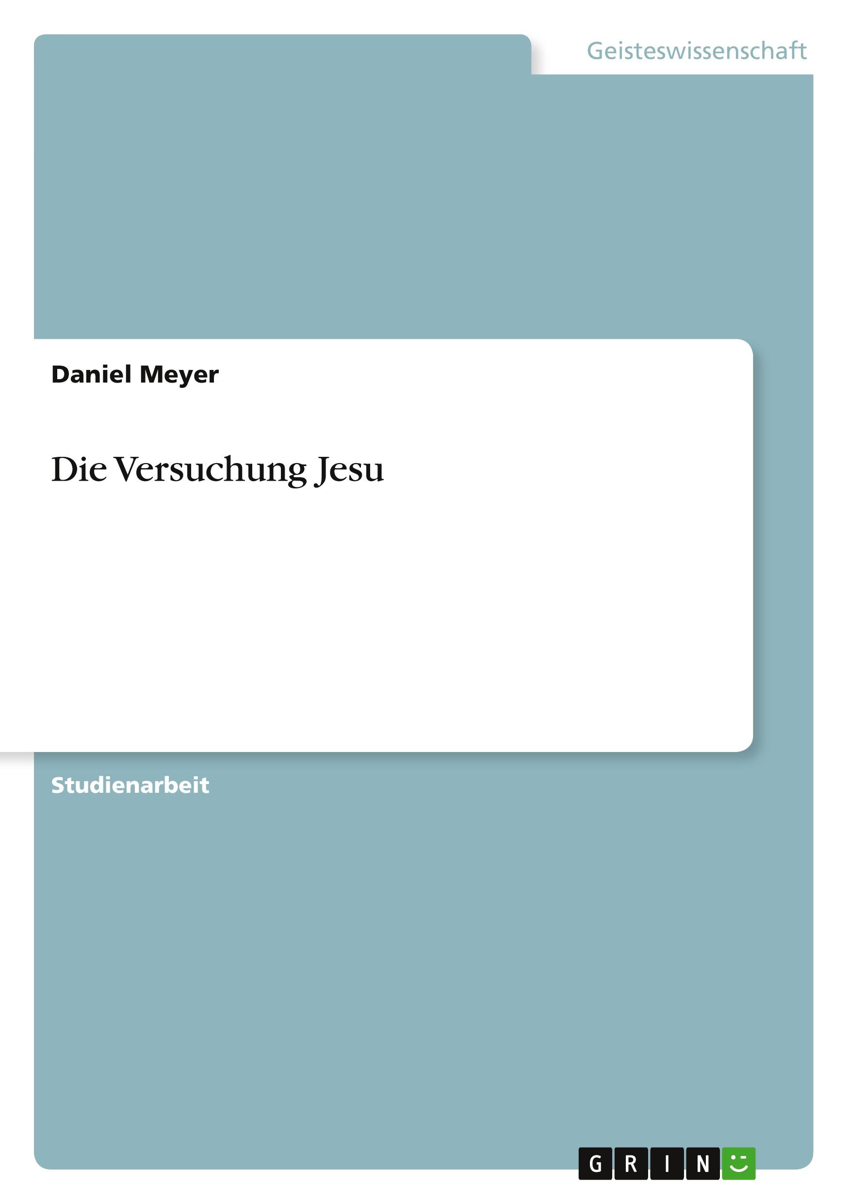 Vorderes Coverbild Die Versuchung Jesu