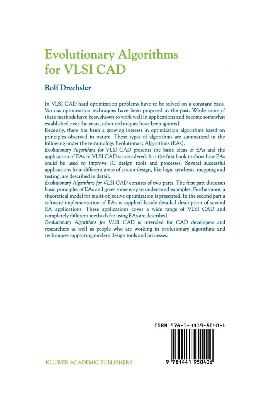 Rückseitencover Evolutionary Algorithms for VLSI CAD