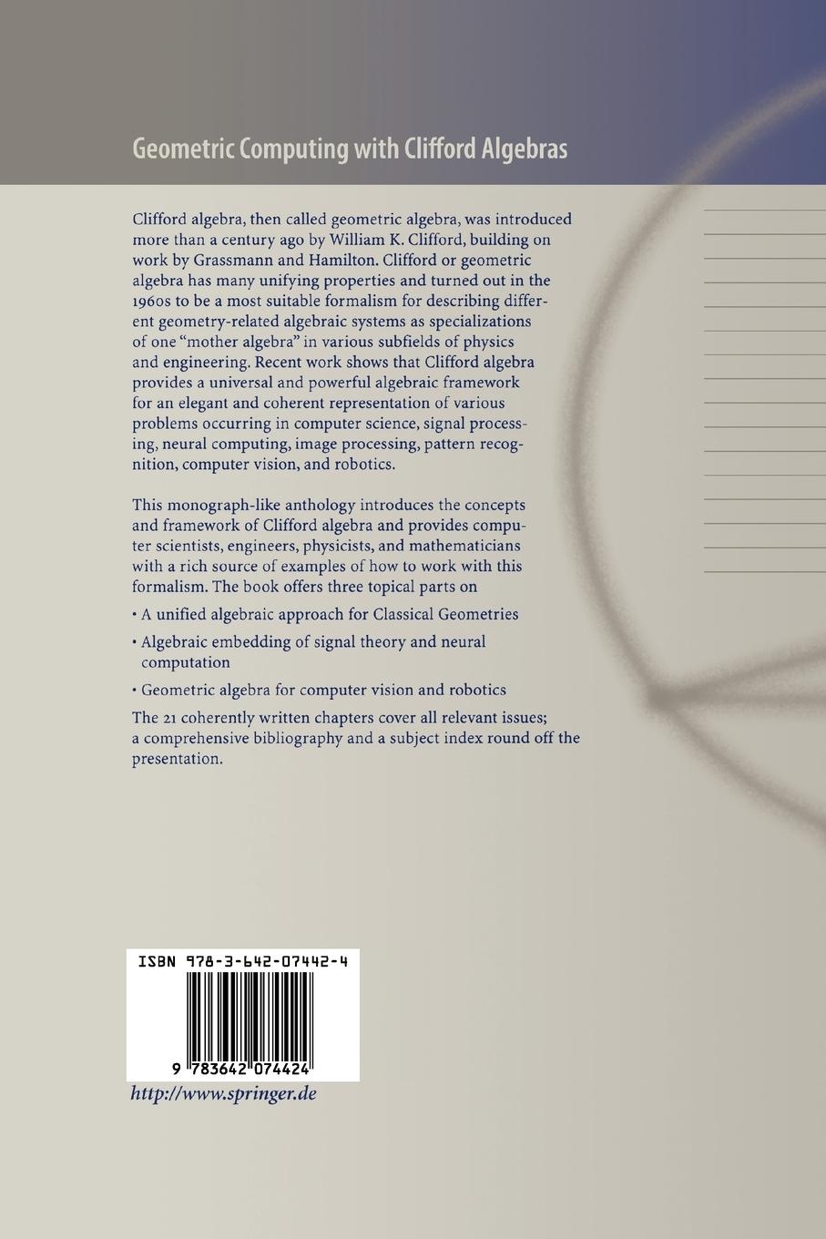 Rückseitencover Geometric Computing with Clifford Algebras