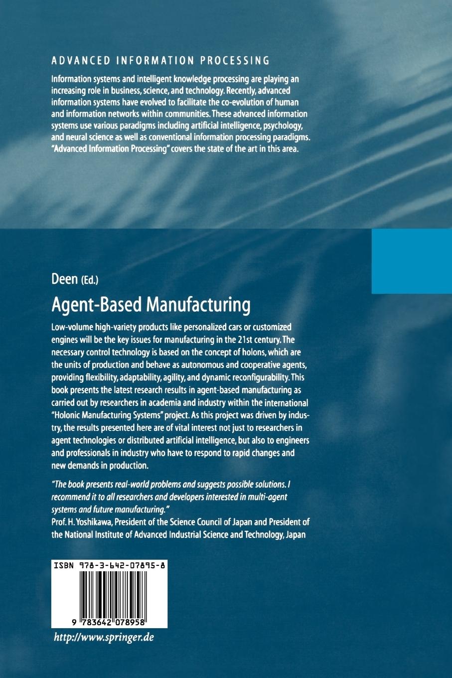 Rückseitencover Agent-Based Manufacturing