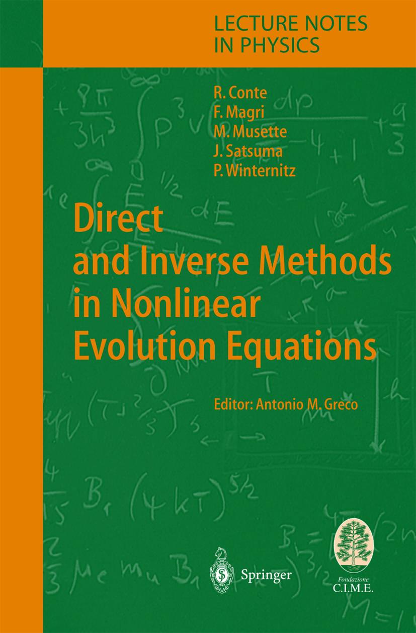 Vorderes Coverbild Direct and Inverse Methods in Nonlinear Evolution Equations