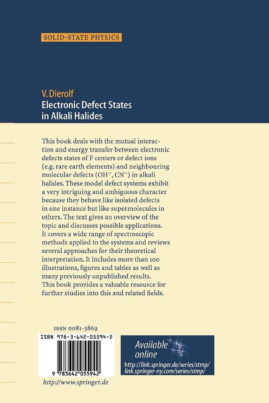Rückseitencover Electronic Defect States in Alkali Halides