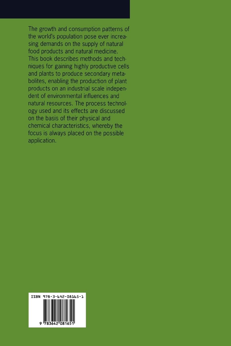 Rückseitencover Plant Cell Biotechnology