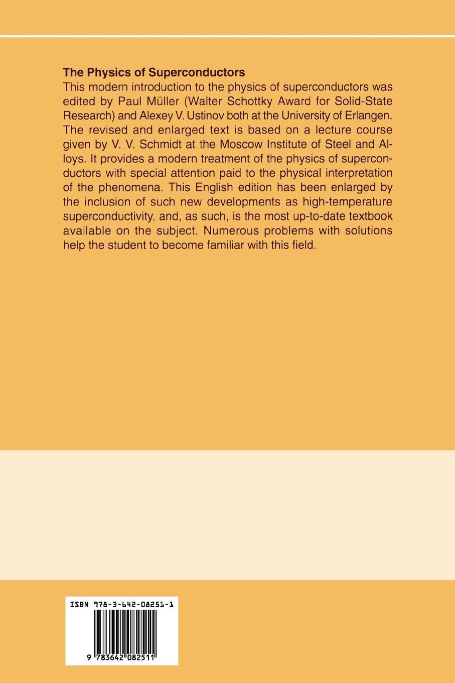 Rückseitencover The Physics of Superconductors