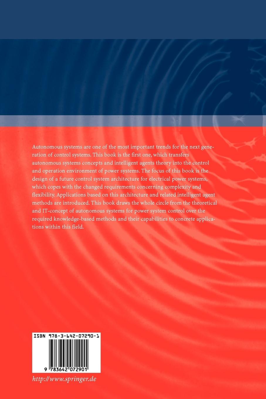 Rückseitencover Autonomous Systems and Intelligent Agents in Power System Control and Operation