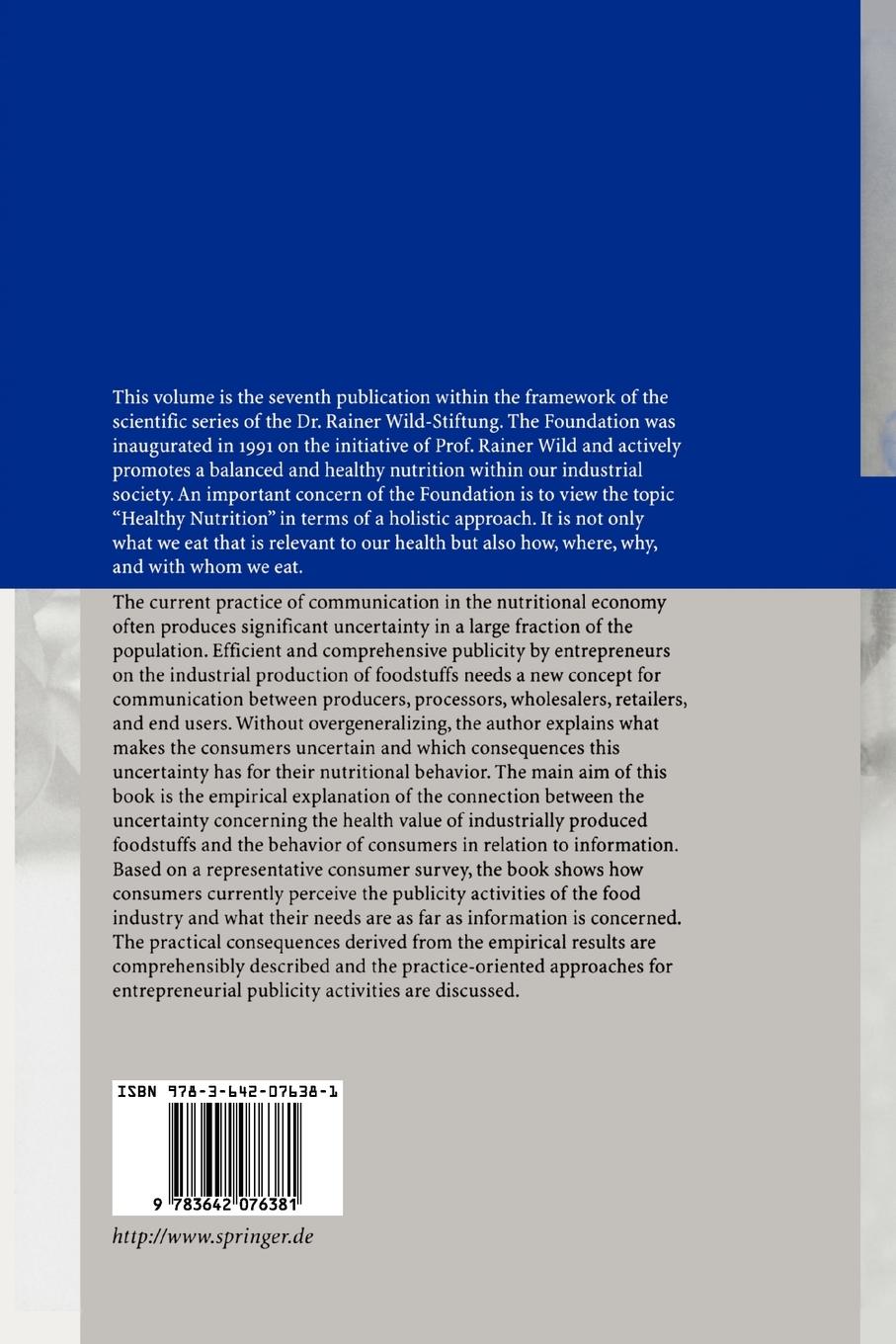 Rückseitencover Dealing with consumer uncertainty