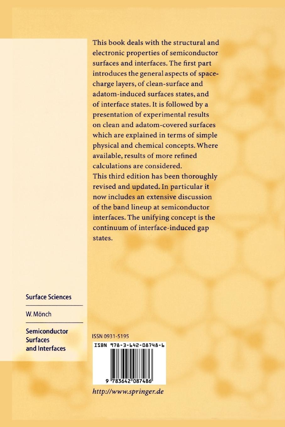 Rückseitencover Semiconductor Surfaces and Interfaces