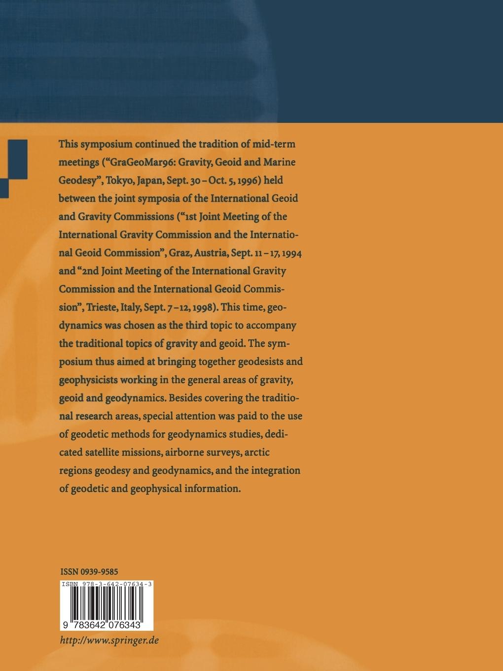 Rückseitencover Gravity, Geoid and Geodynamics 2000