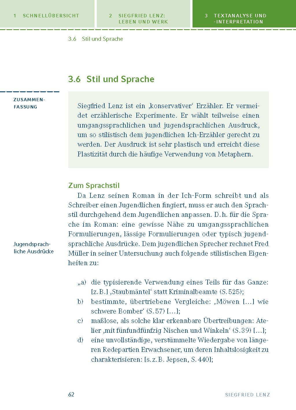 Beispielinhalt (Bild) Deutschstunde. Textanalyse und Interpretation zu Siegfried Lenz