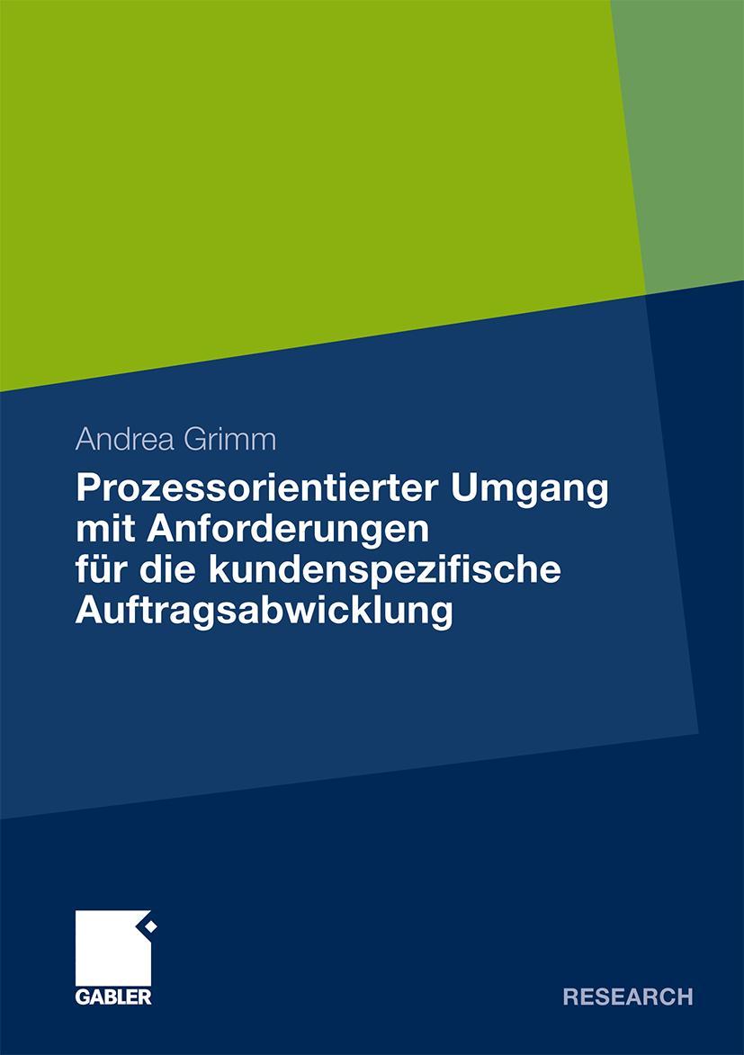 Vorderes Coverbild Prozessorientierter Umgang mit Anforderungen für die kundenspezifische Auftragsabwicklung