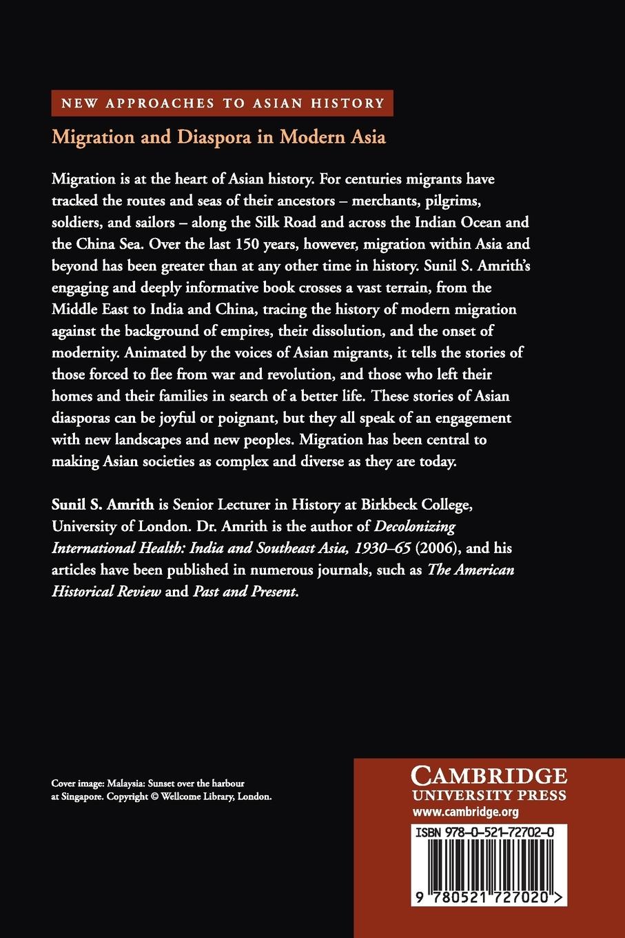 Rückseitencover Migration and Diaspora in Modern Asia