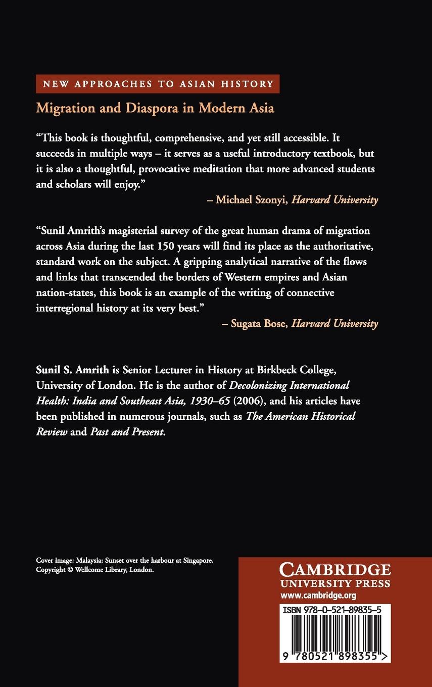 Rückseitencover Migration and Diaspora in Modern Asia