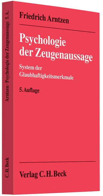 Vorderes Coverbild Psychologie der Zeugenaussage