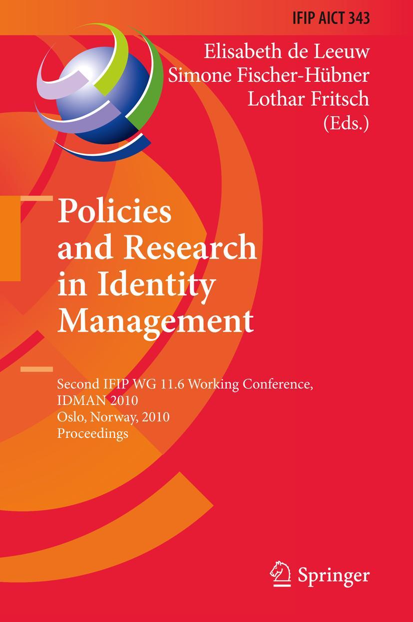 Vorderes Coverbild Policies and Research in Identity Management
