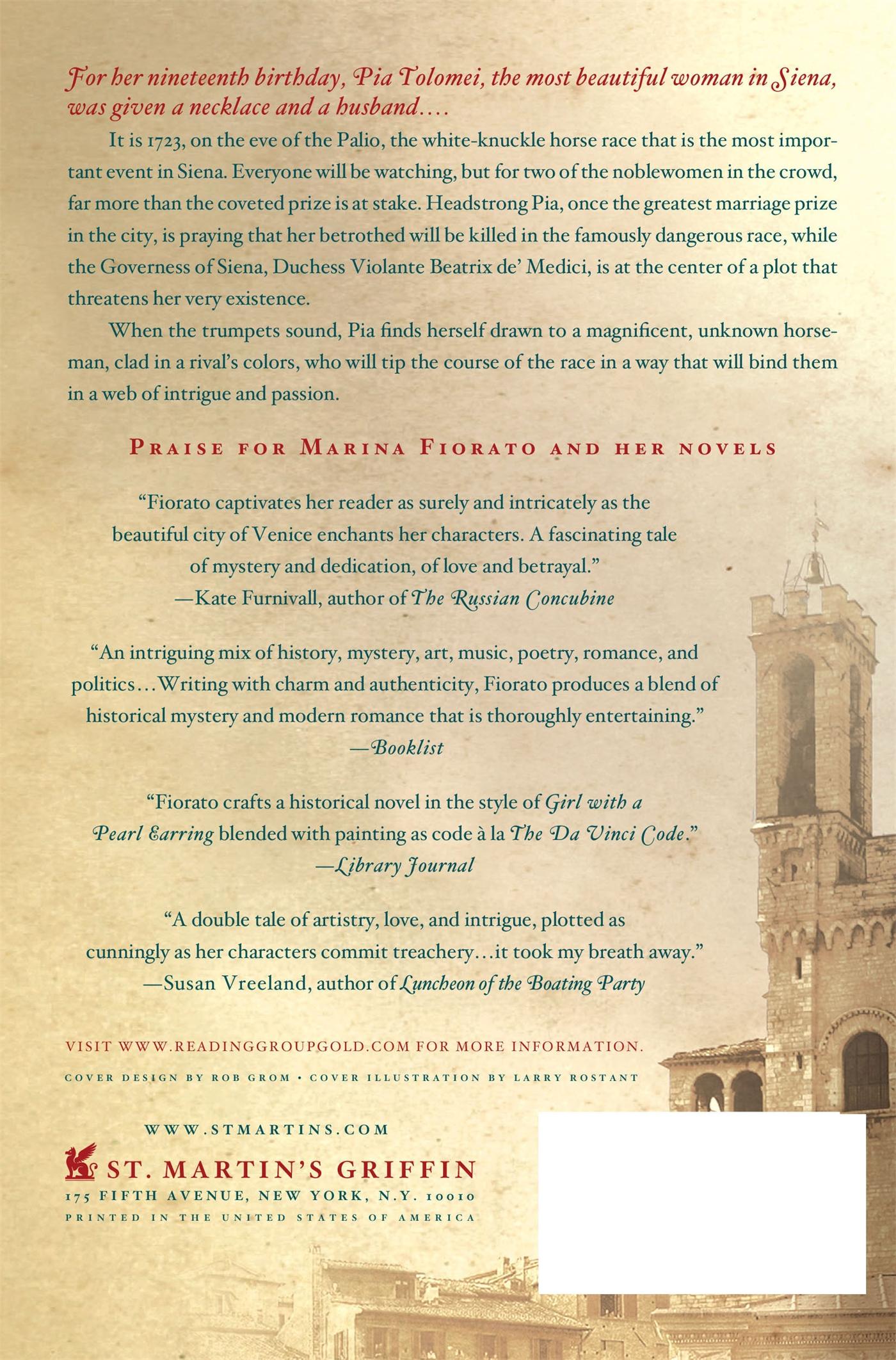 Rückseitencover DAUGHTER OF SIENA