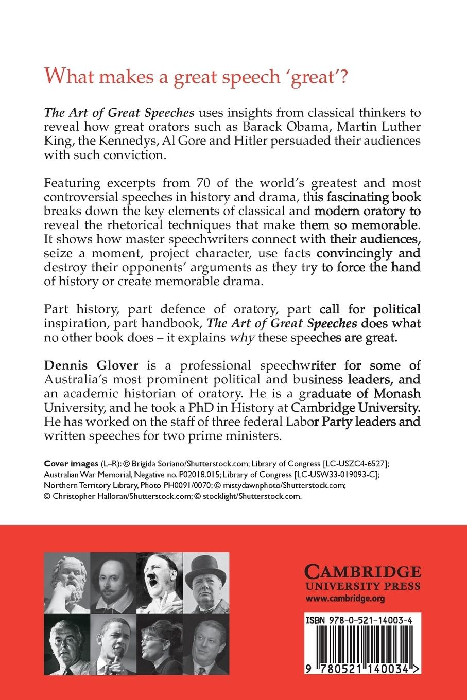 Rückseitencover The Art of Great Speeches