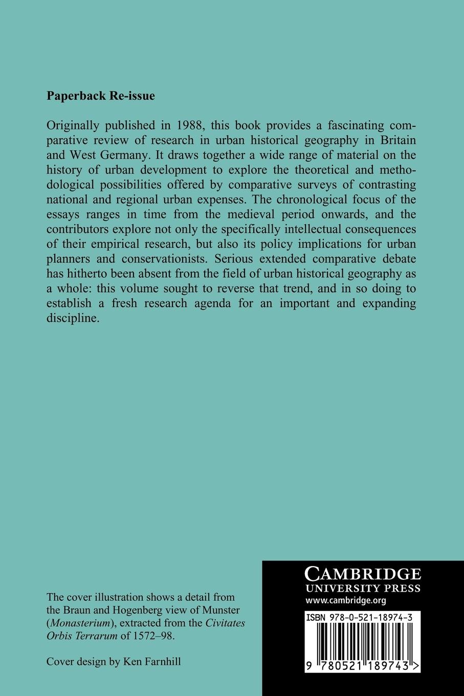 Rückseitencover Urban Historical Geography