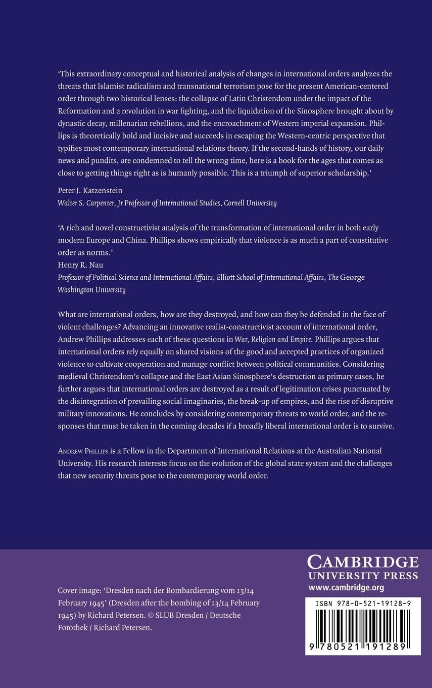 Rückseitencover War, Religion and Empire