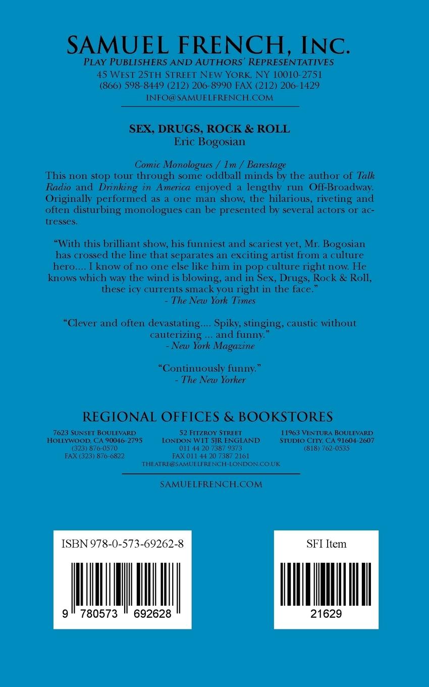 Rückseitencover Sex, Drugs, Rock and Roll