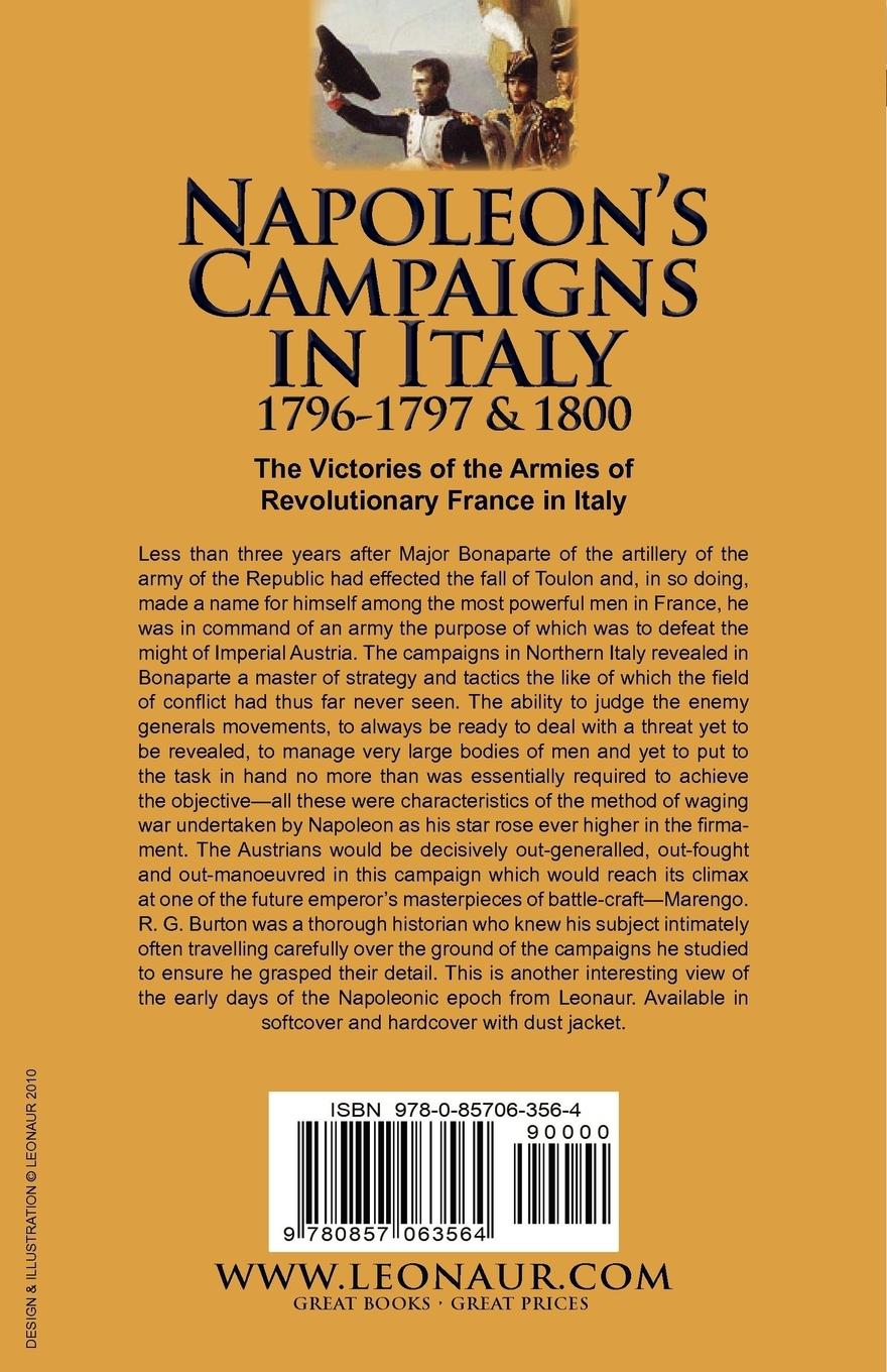 Rückseitencover Napoleon's Campaigns in Italy 1796-1797 and 1800