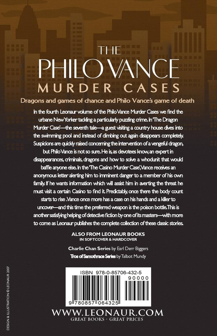 Rückseitencover The Philo Vance Murder Cases
