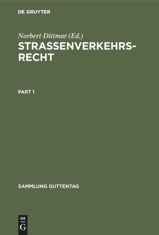 Vorderes Coverbild Straßenverkehrsrecht