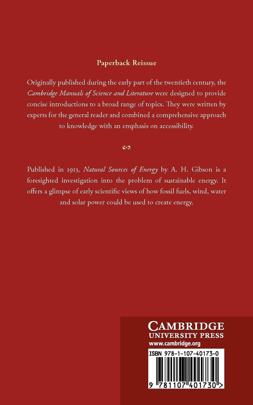 Rückseitencover Natural Sources of Energy