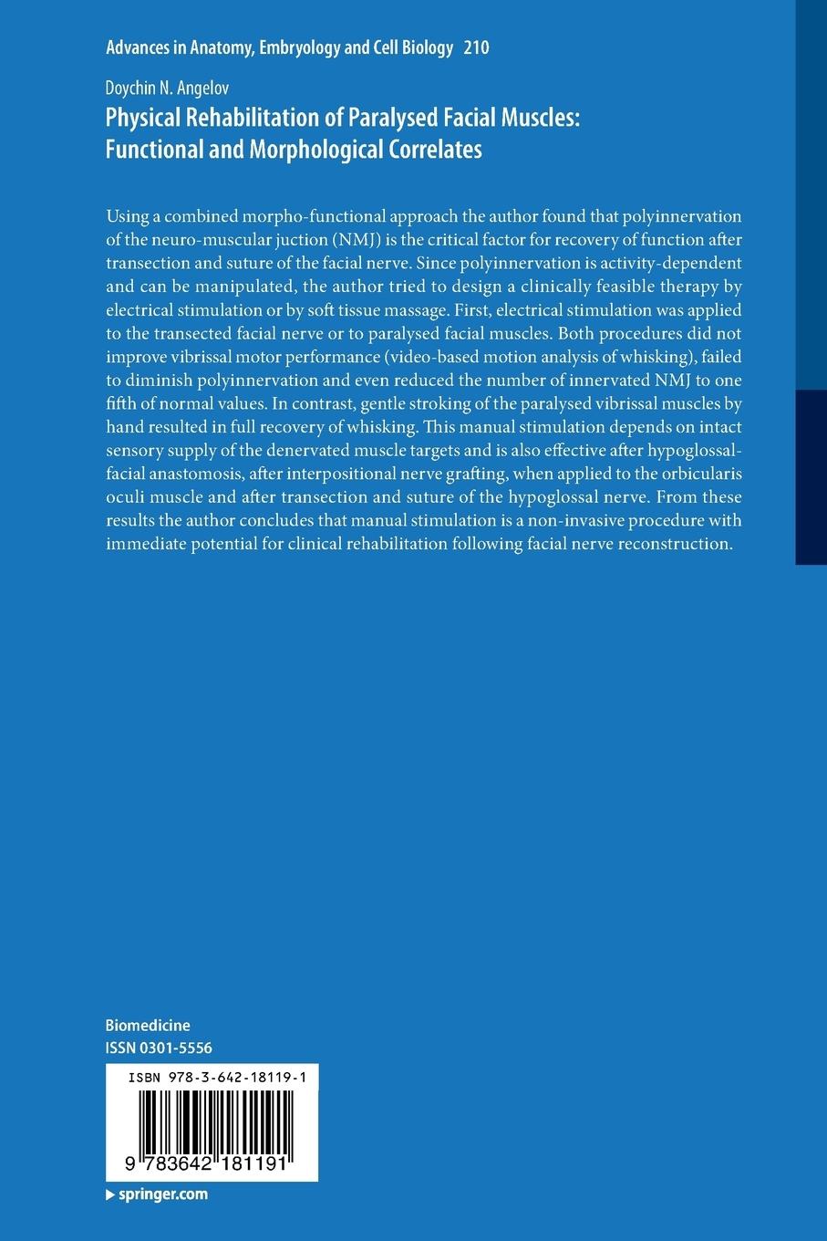 Rückseitencover Physical Rehabilitation of Paralysed Facial Muscles: Functional and Morphological Correlates