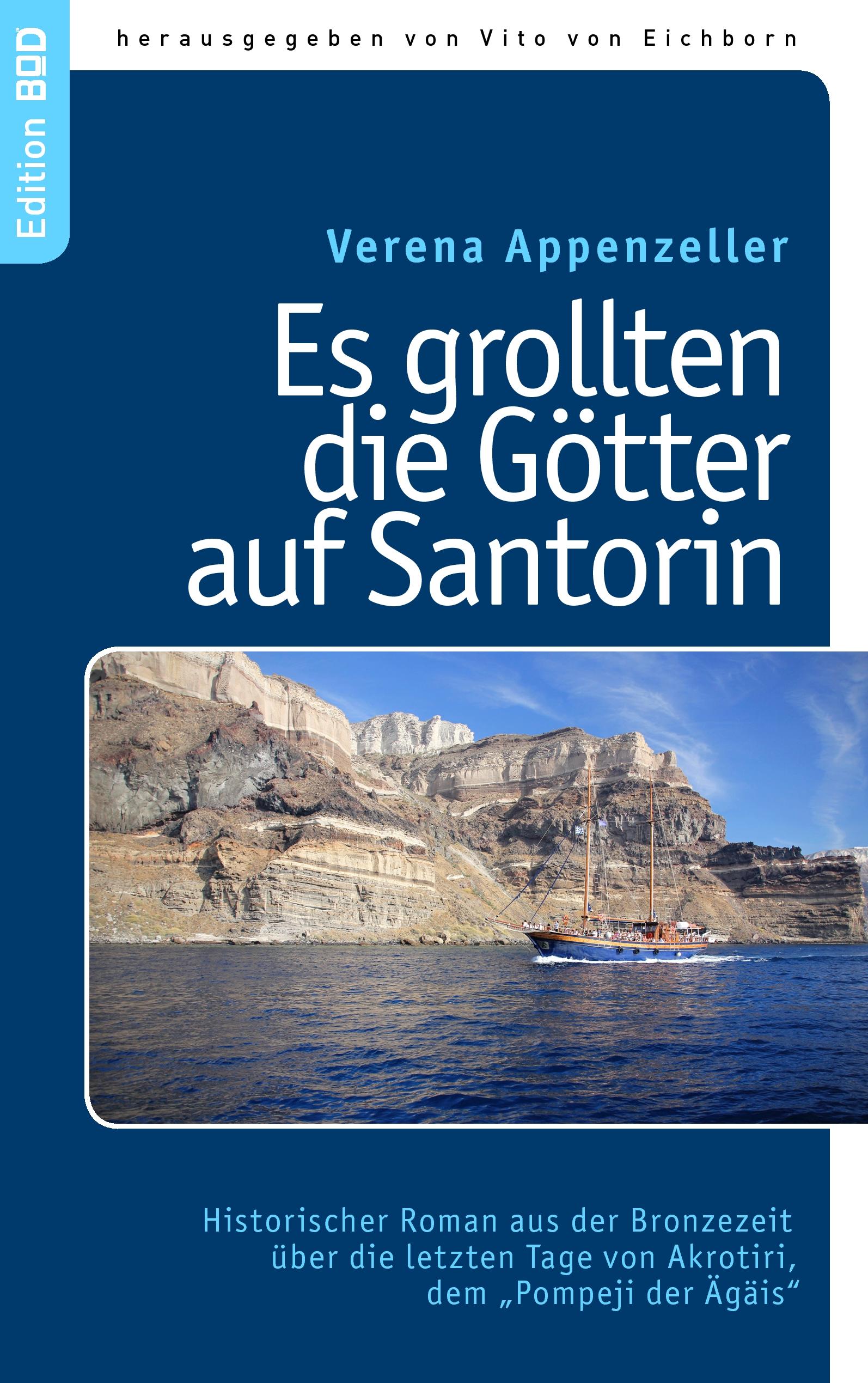 Vorderes Coverbild Es grollten die Götter auf Santorin