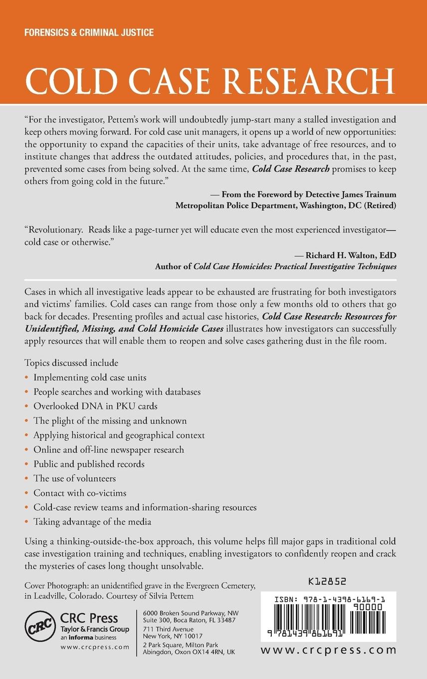 Rückseitencover Cold Case Research Resources for Unidentified, Missing, and Cold Homicide Cases