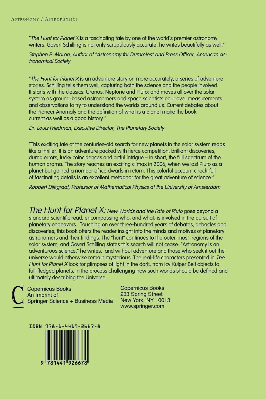 Rückseitencover The Hunt for Planet X