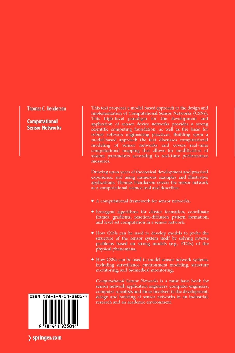 Rückseitencover Computational Sensor Networks