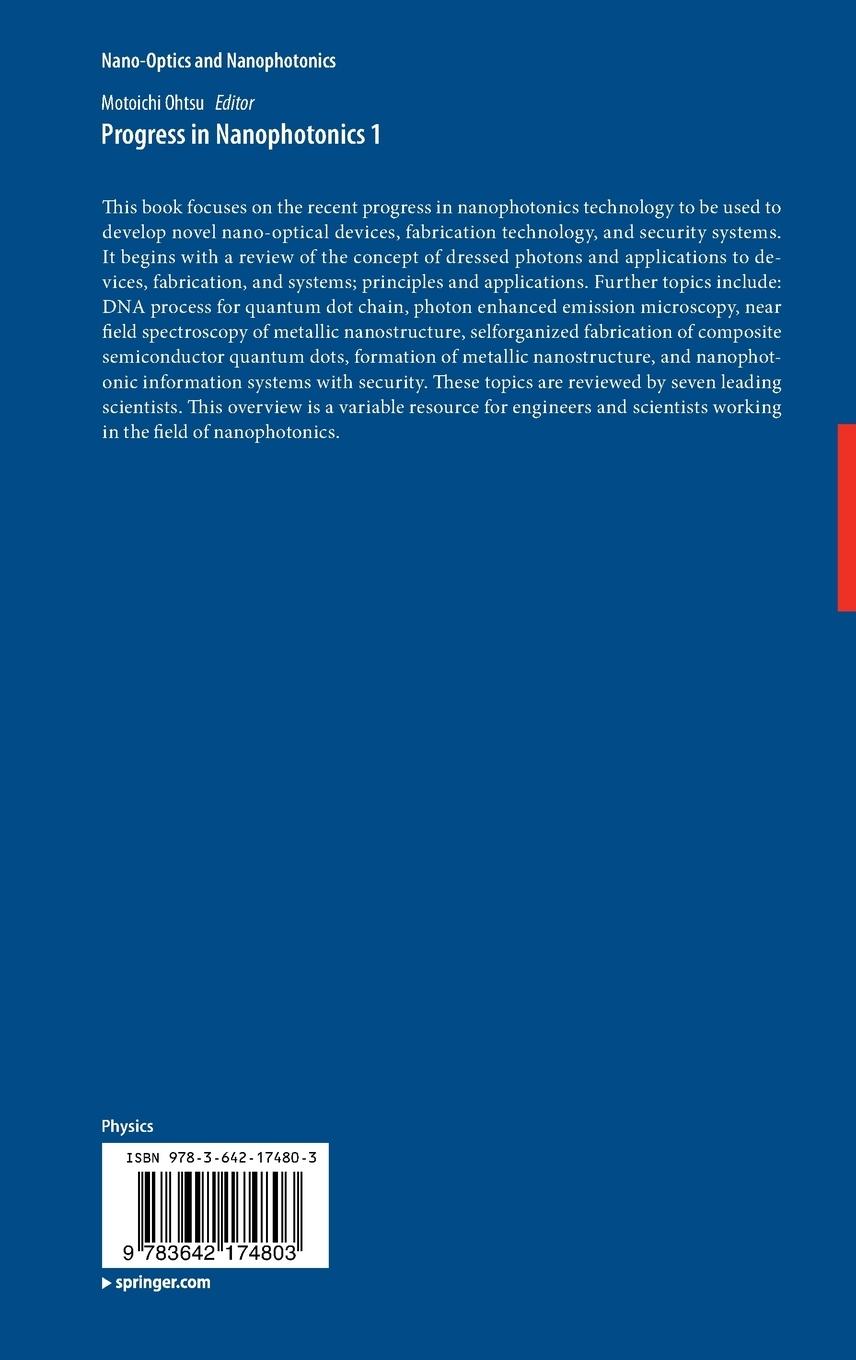 Rückseitencover Progress in Nanophotonics 1
