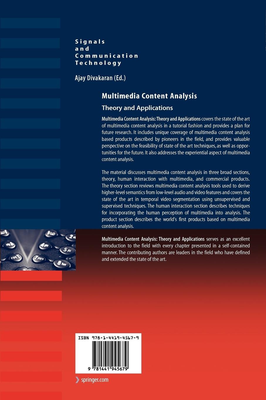 Rückseitencover Multimedia Content Analysis