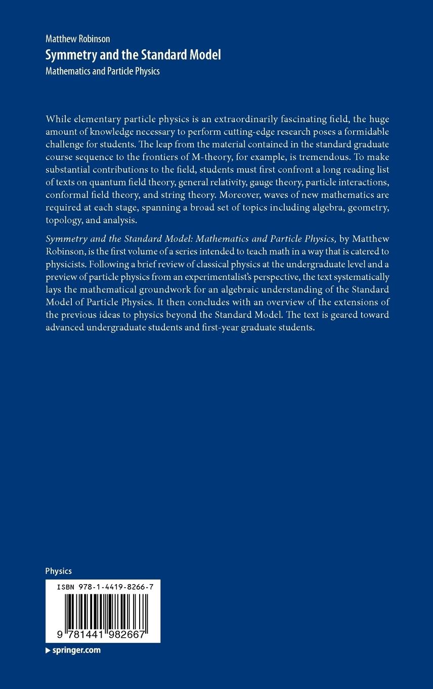 Rückseitencover Symmetry and the Standard Model